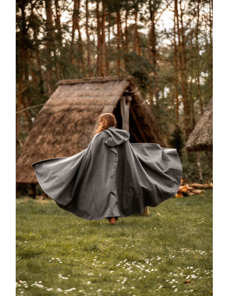 Cape médiévale courte avec fermeture...