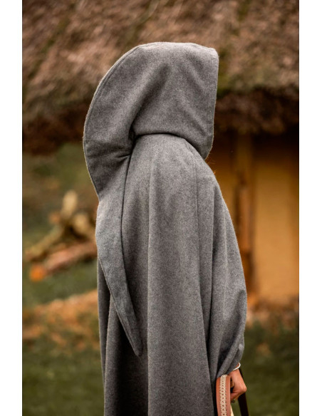 Cape médiévale courte avec fermeture...