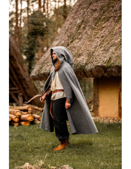 Cape médiévale courte avec fermeture...