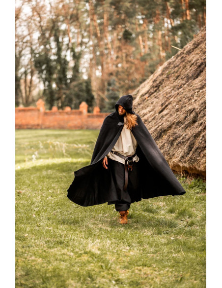 Cape médiévale courte avec fermeture...