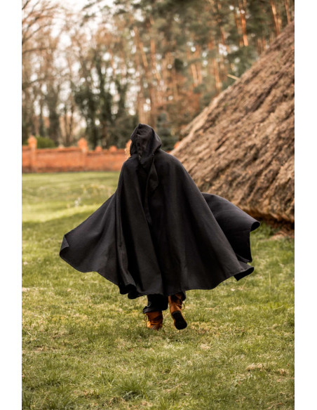 Cape médiévale courte avec fermeture...