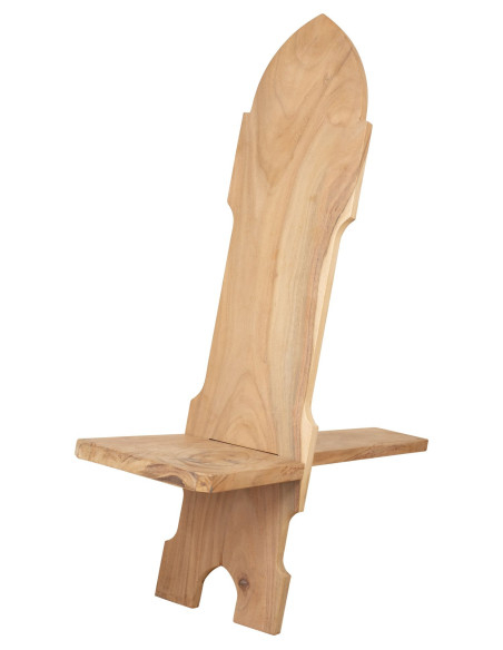 Chaise médiévale viking en bois...