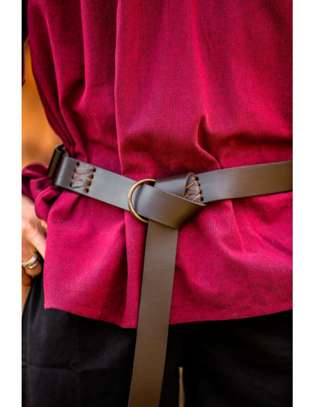 Ceinture à anneaux en cuir Conrad marron