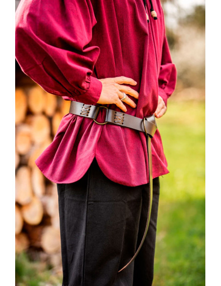 Ceinture à anneaux en cuir Conrad marron