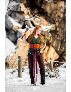 Ceinture Viking en coton, modèle Caja, rouge 2