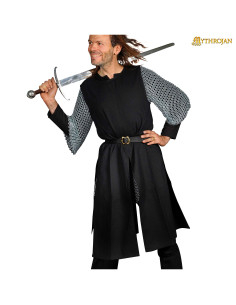 Tabard de guerrier viking médiéval, noir