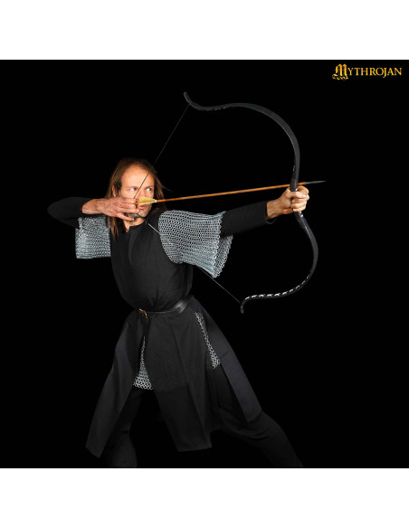 Tabard de guerrier viking médiéval, noir