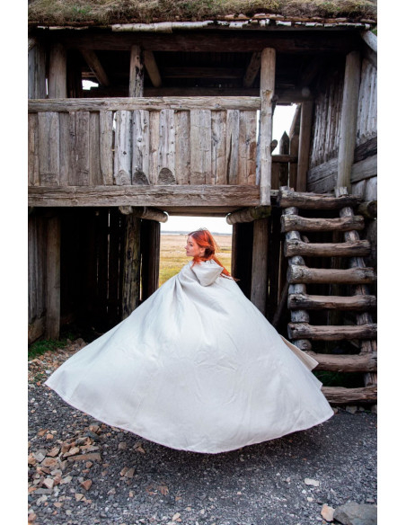 Cape médiévale en laine modèle Tjark,...