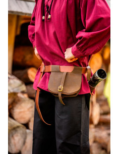 Sac en cuir médiéval modèle Udo, marron