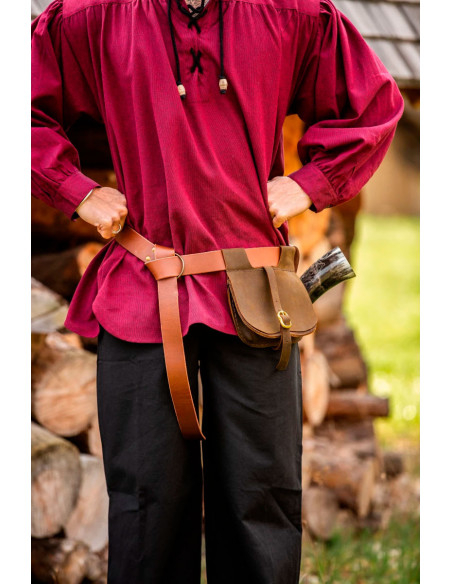 Sac en cuir médiéval modèle Udo, marron