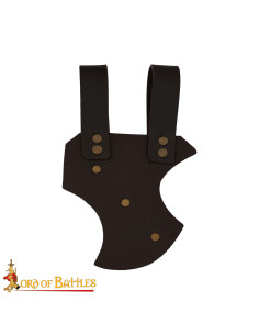 Baldric en cuir réglable pour épées et haches, marron 2