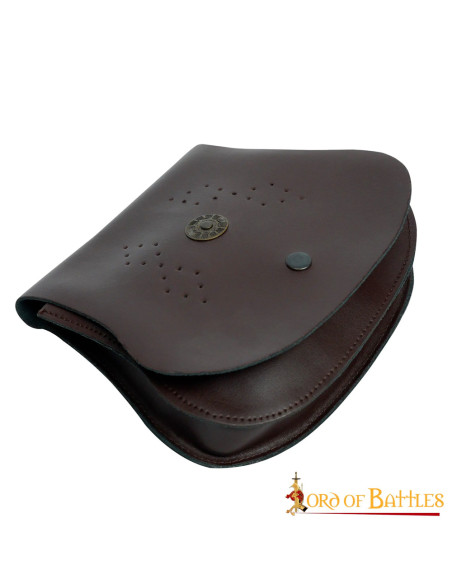 Sac médiéval rond avec plaque