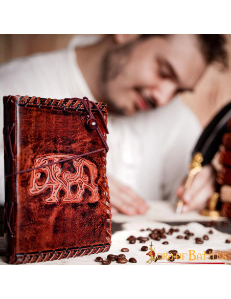 Journal médiéval en cuir du royaume...