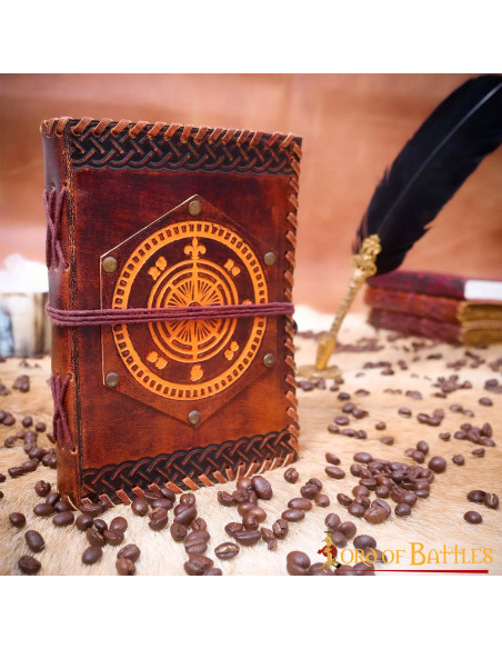 Carnet de boussole de navigateur en cuir