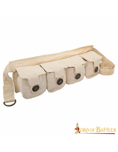 Ceinture druide avec 4 poches en coton