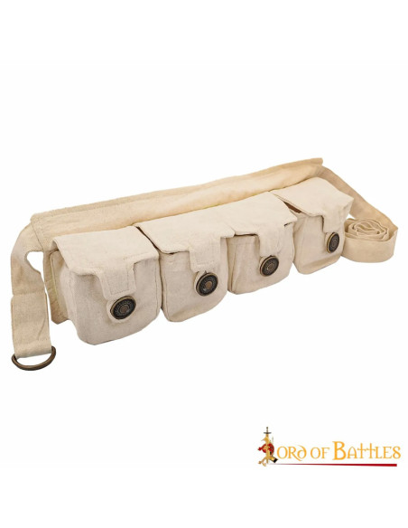 Ceinture druide avec 4 poches en coton