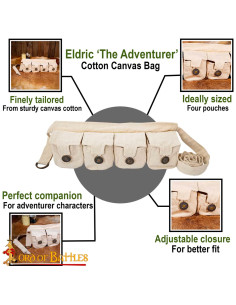 Ceinture druide avec 4 poches en coton 2