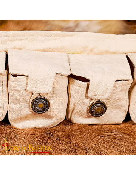Ceinture druide avec 4 poches en coton
