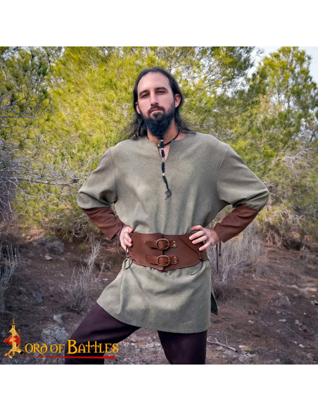 Ceinture de guerrier en cuir double...