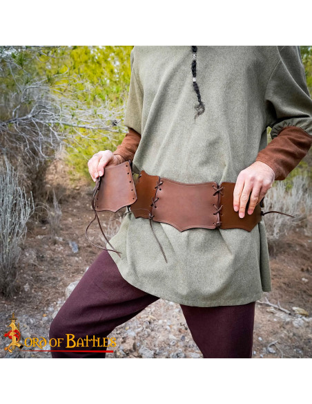 Ceinture de guerrier en cuir double...