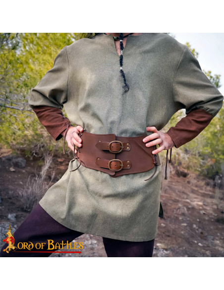 Ceinture de guerrier en cuir double...