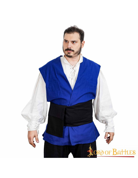 Ceinture médiévale en toile noire Pirate