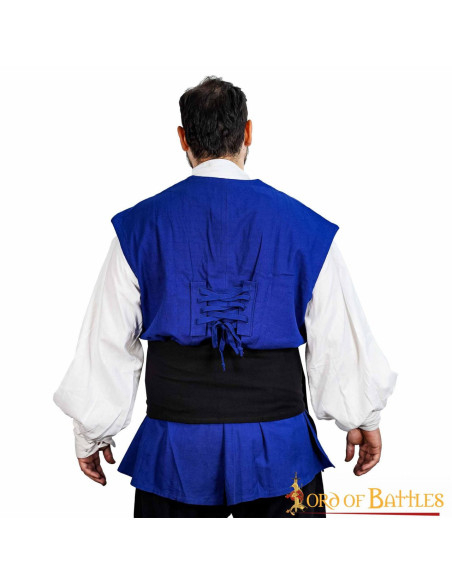 Ceinture médiévale en toile noire Pirate