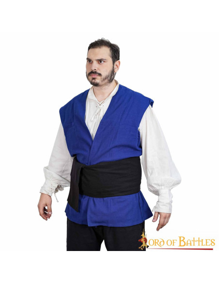 Ceinture médiévale en toile noire Pirate