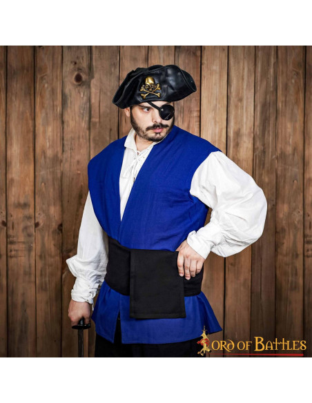 Ceinture médiévale en toile noire Pirate