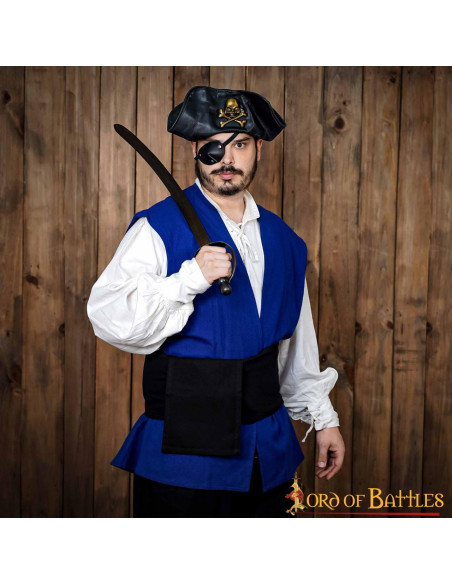Ceinture médiévale en toile noire Pirate