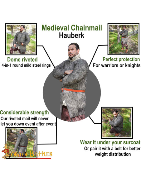 Anneaux ronds en cotte de maille en...