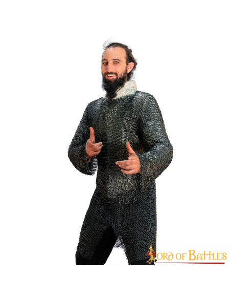 Cotte de mailles en acier doux à...