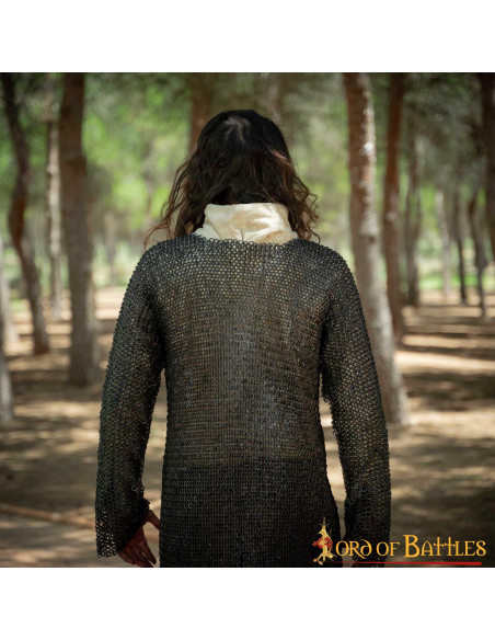 Cotte de mailles en acier doux à...