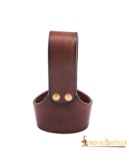 Baldric médiéval en cuir pour cornes,...