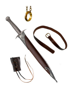 Pack Frodon : Pendentif Bague et Épée avec ceinture et...