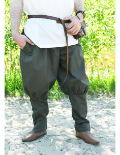 Pantalons vikings modèle Olaf, vert olive