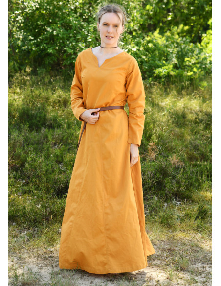 Robe viking femme modèle Milla, jaune...