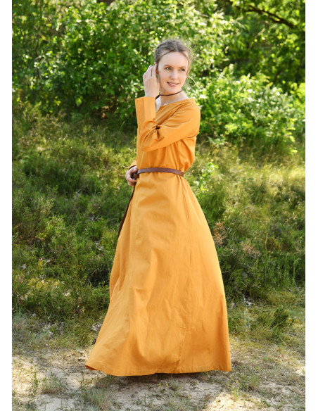 Robe viking femme modèle Milla, jaune...