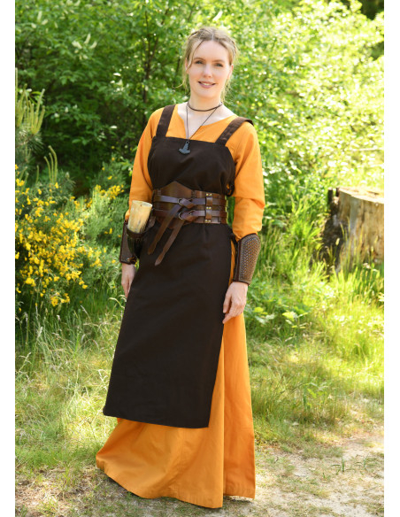 Robe viking femme modèle Milla, jaune...