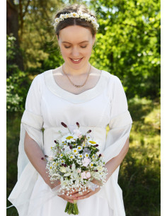 Robe de mariée médiévale avec corsage, blanc naturel