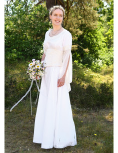 Robe de mariée médiévale avec corsage, blanc naturel 2