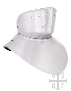 Gorgerin médiéval en acier de la fin du Moyen Âge (1,6 mm.)