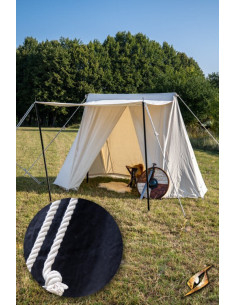 Tente médiévale noire pour guerriers intrépides, 2 x 4...