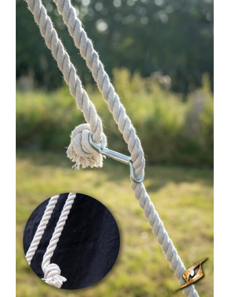 Tente médiévale noire pour guerriers...