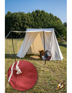Tente médiévale rouge pour guerriers intrépides, 2 x 4...