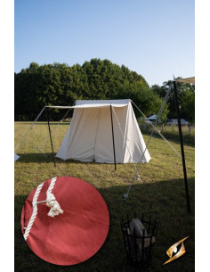 Tente médiévale rouge pour guerriers intrépides, 2 x 4... 2