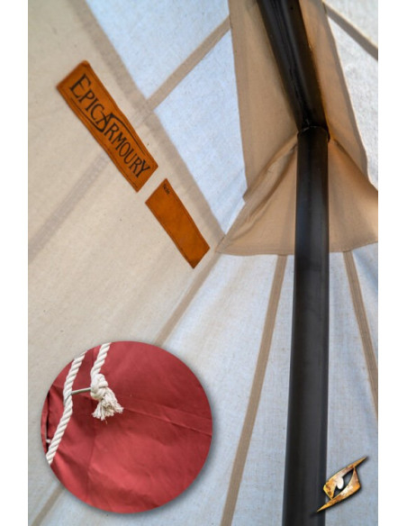 Tente médiévale rouge pour guerriers...