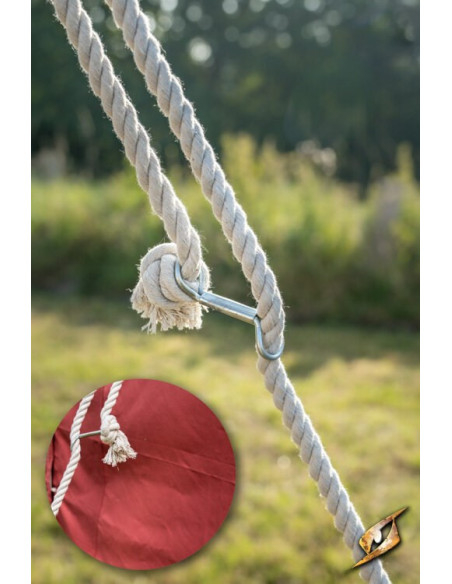 Tente médiévale rouge pour guerriers...