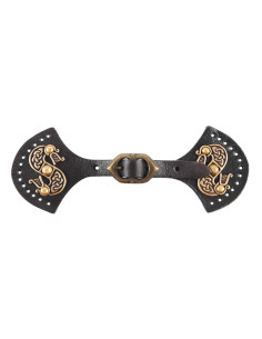 Fermeture de cape médiévale en cuir modèle dragons 2