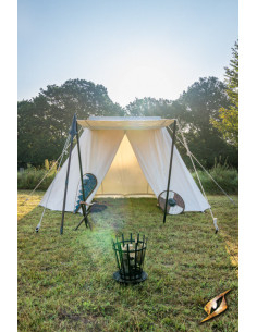 Tente médiévale naturelle pour guerrier, 3 x 5 mètres....